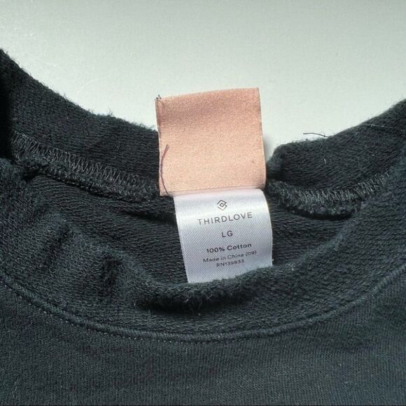 Thirdlove Black Weekend Terry Sweatshirt Size Large - Picture 4 of 7
